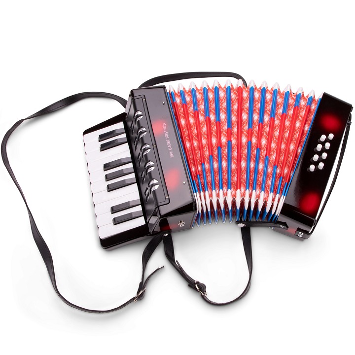 Accordion with music book - black