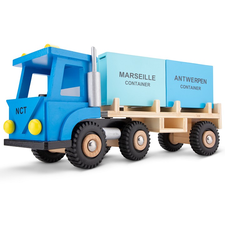 New Classic Toys Figurine voitures dans casier bois
