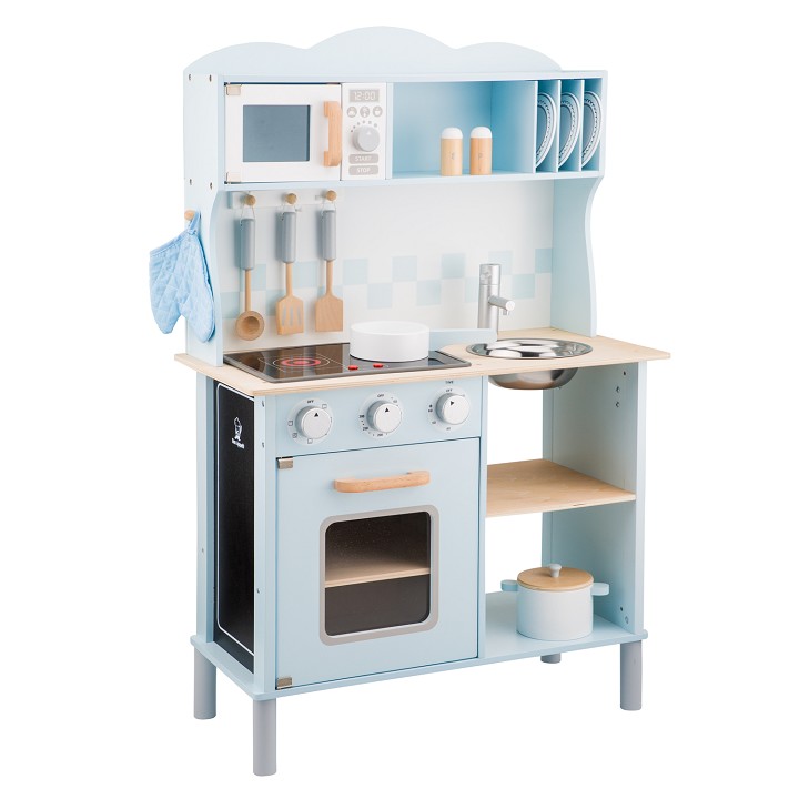 Kitchenette modern electric cooking blue New Classic Toys