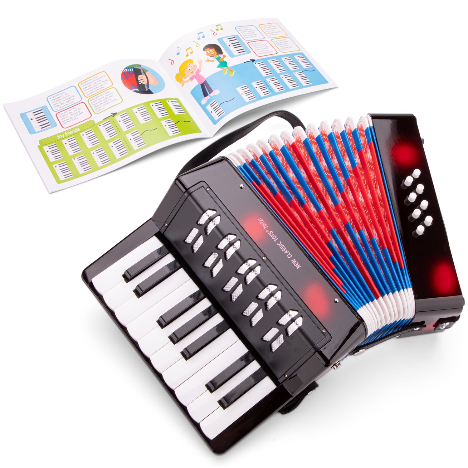 Classic Toys Musical Toy Instruments Accordion with Music Book 10057 
