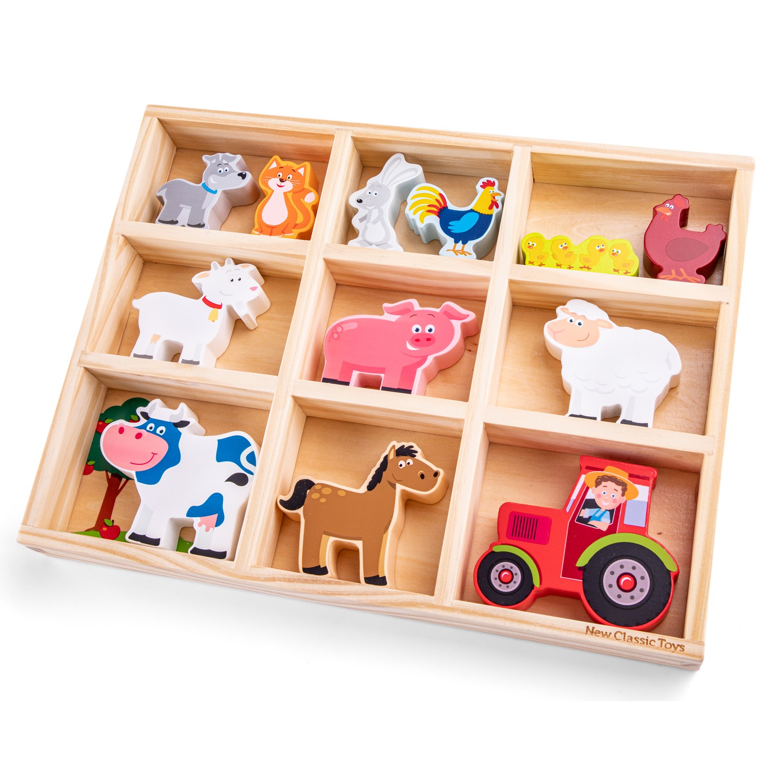 Tender Leaf Plastic Farmyard Animals Farm Animals In Box New