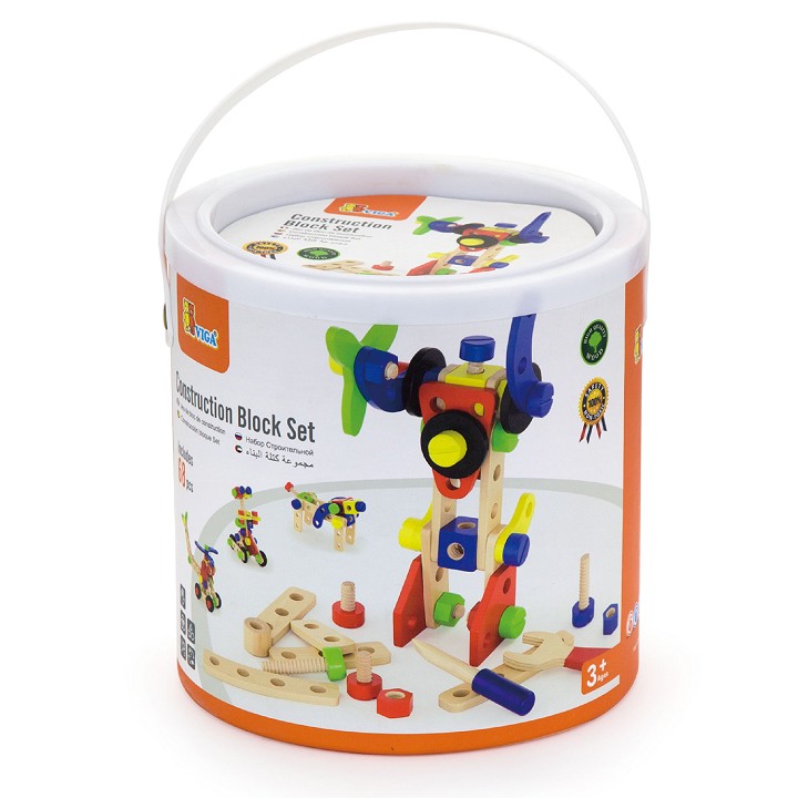 VIGA Toys – Jeu De Construction 3D En Blocs – Développe La Motricité Et L’imagination Des Enfants