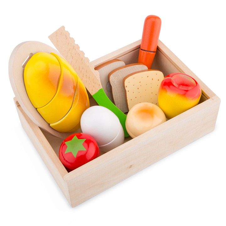 Viga Wooden food playset My Cutting Dinner Chopping board role play toy Kitchen 