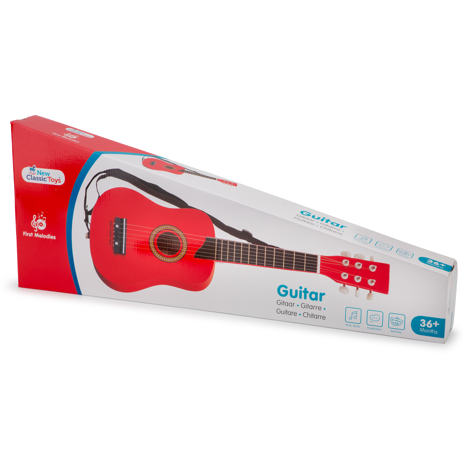 Laruang gitara deluxe - pula | Mga Bagong Klasikong LaruanLaruang gitara deluxe - pula | Mga Bagong Klasikong Laruan  