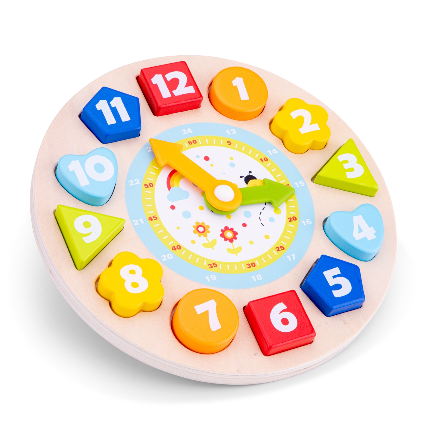 wooden clock learn the time with this bright Chad Valley puzzle clock fun 