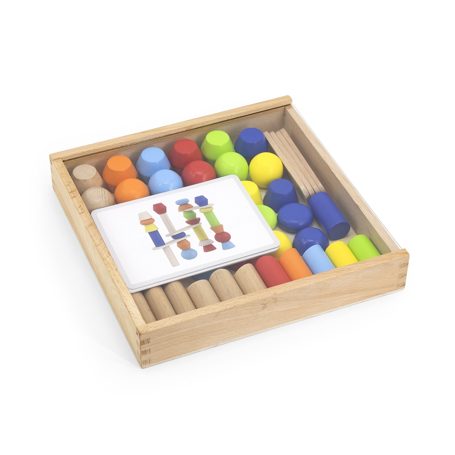 Viga Toys® Wooden Blocks Tower Building Game | New Classic Toys