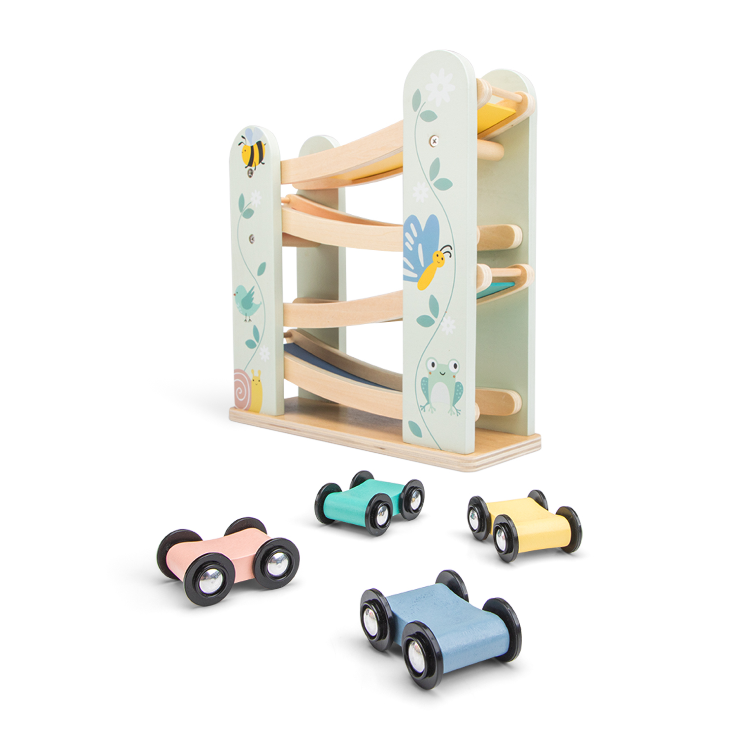 Wooden Ramp Racer with 4 Cars | New Classic Toys