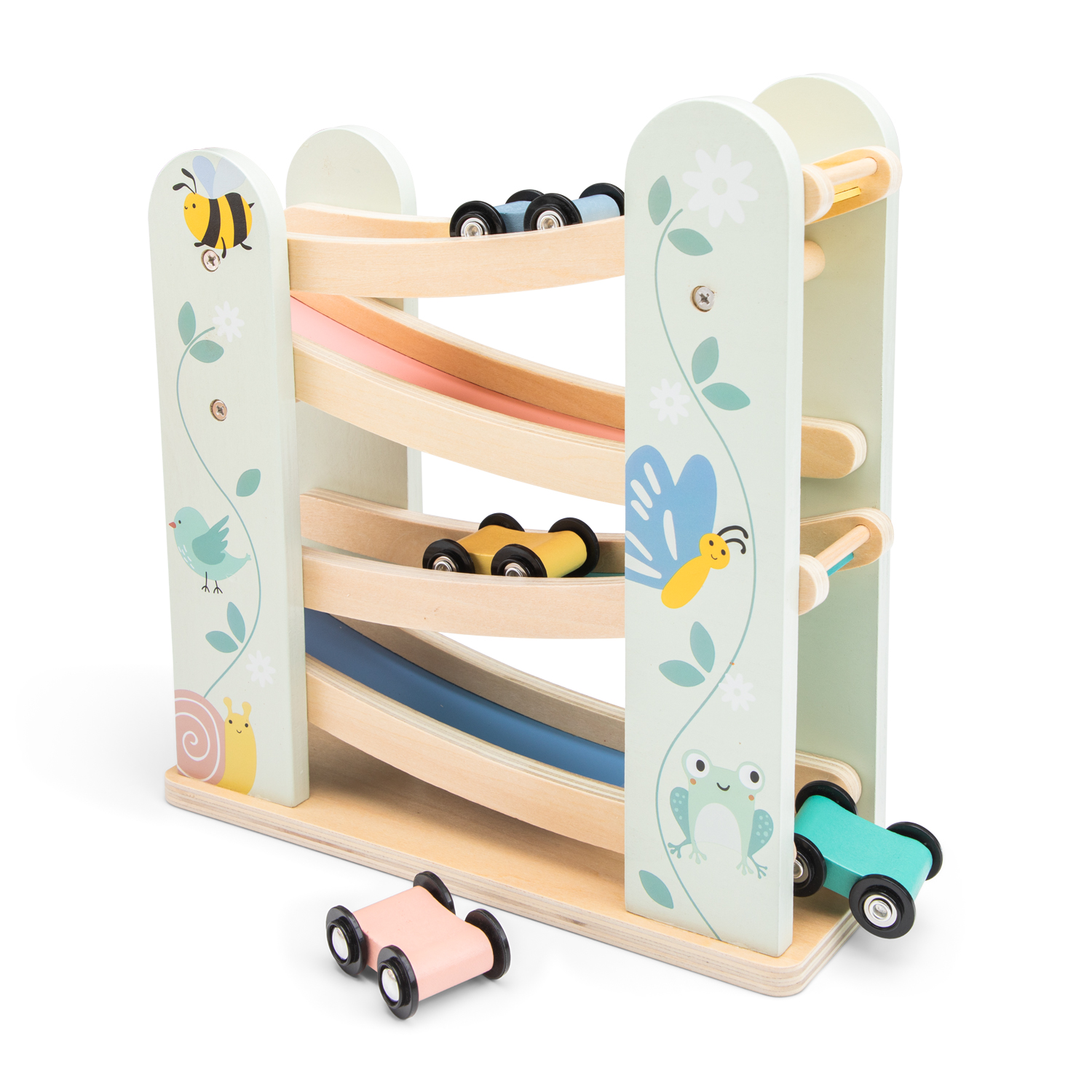 Wooden Ramp Racer with 4 Cars | New Classic Toys
