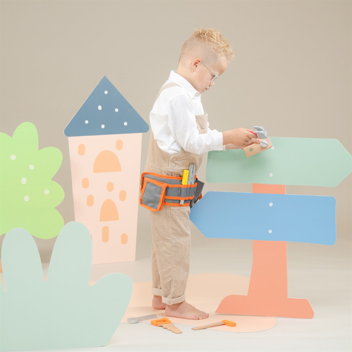 Tool belt set - orange | New Classic Toys